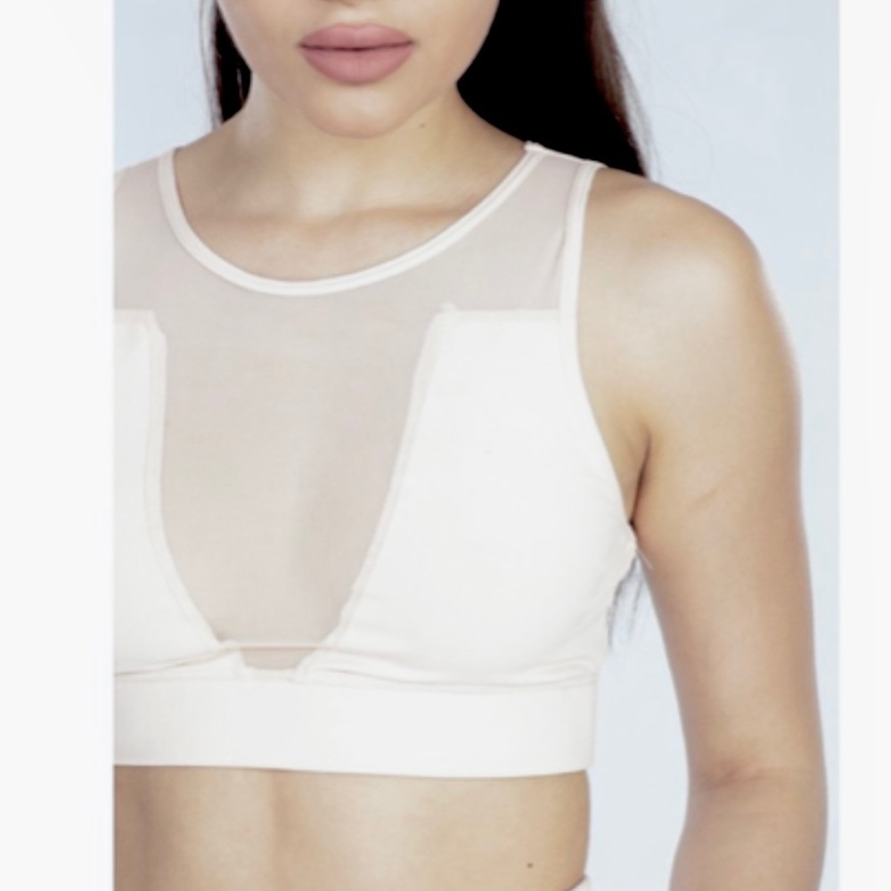 LA SOCIETY sports bra leather
